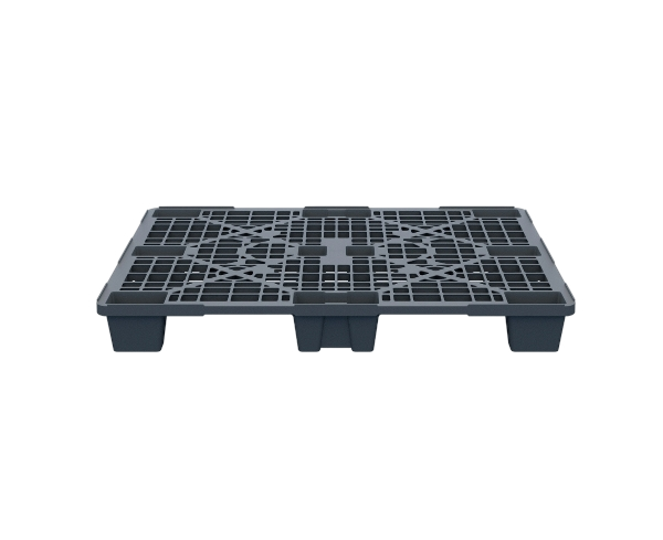 Пластиковый паллет 1200x800x140 мм перфорированный на ножках с бортиком
